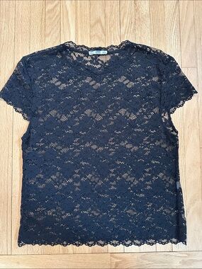 5 for $25 // Zara black lace top large